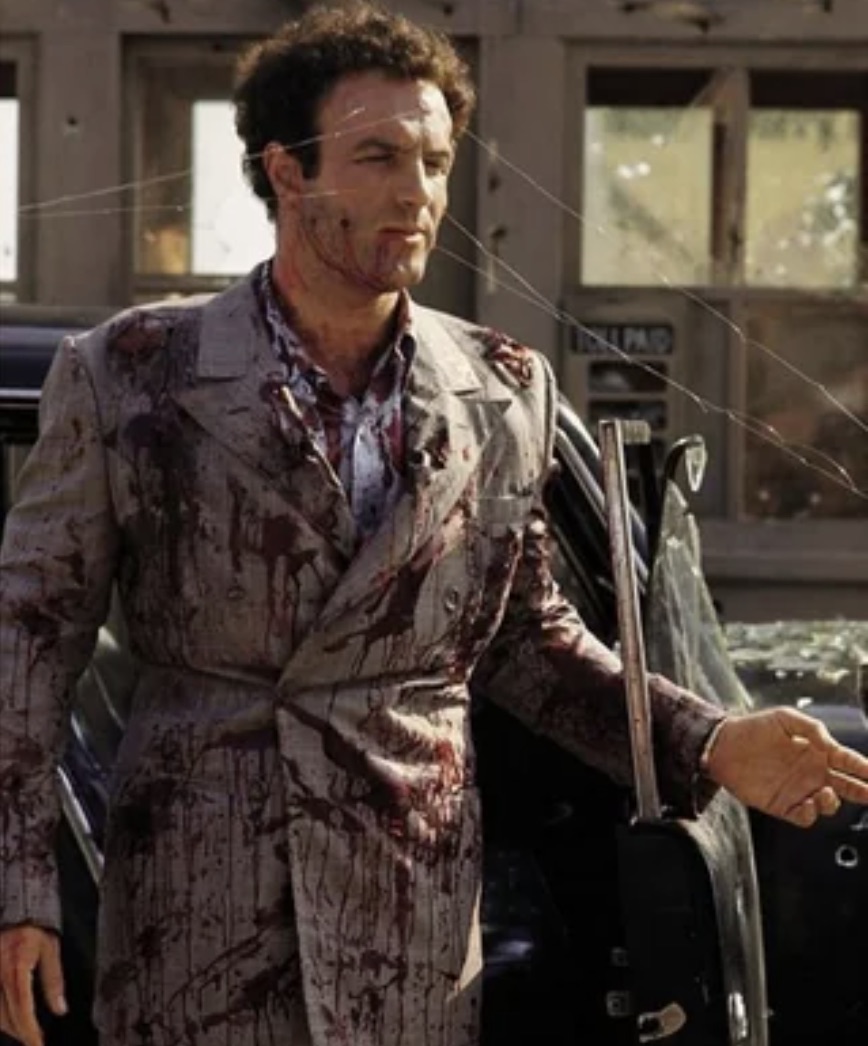 James Caan fitted with explosive squibs for his assassination scene